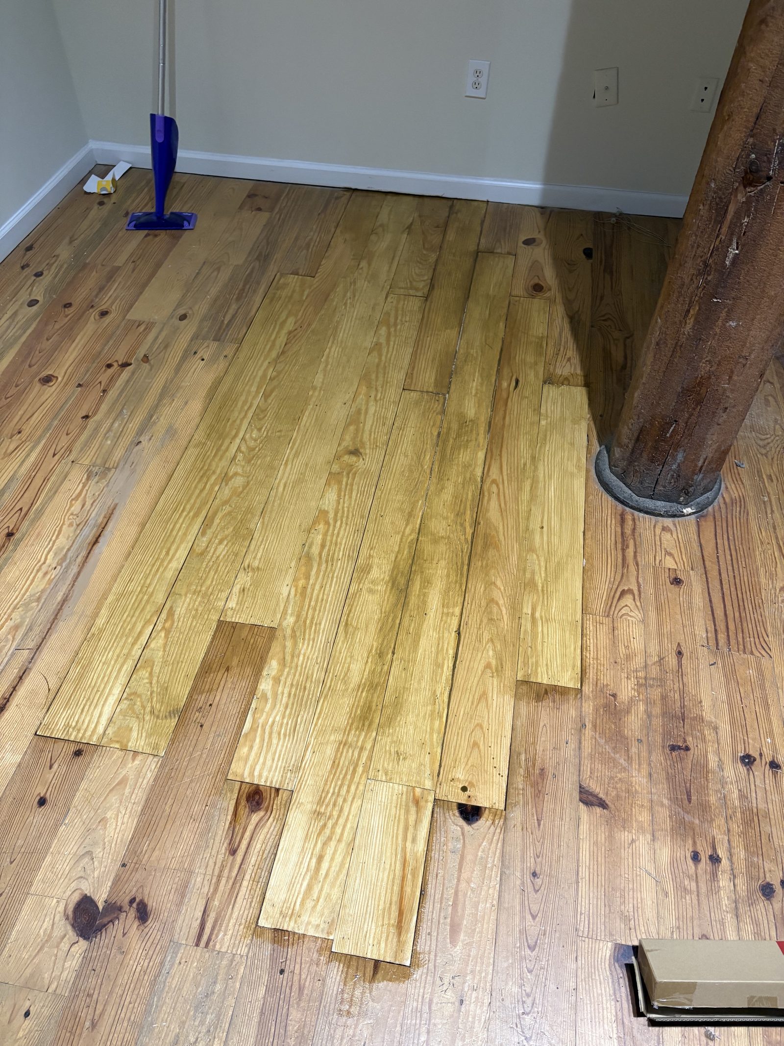 Wood floor after repair